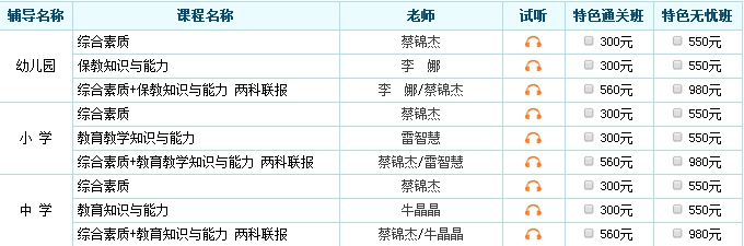 2017年教师资格考试网上辅导课程