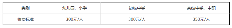 收费标准