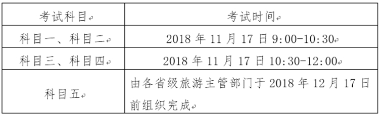 安徽2018年导游资格考试时间