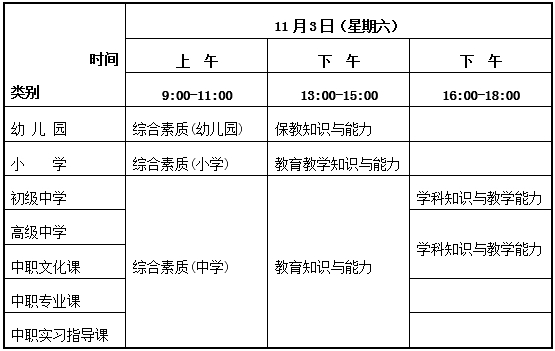 2018年下半年北京中小学教师资格考试笔试公告 